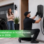 Home EV charger installation at a NSW residential property in 2026